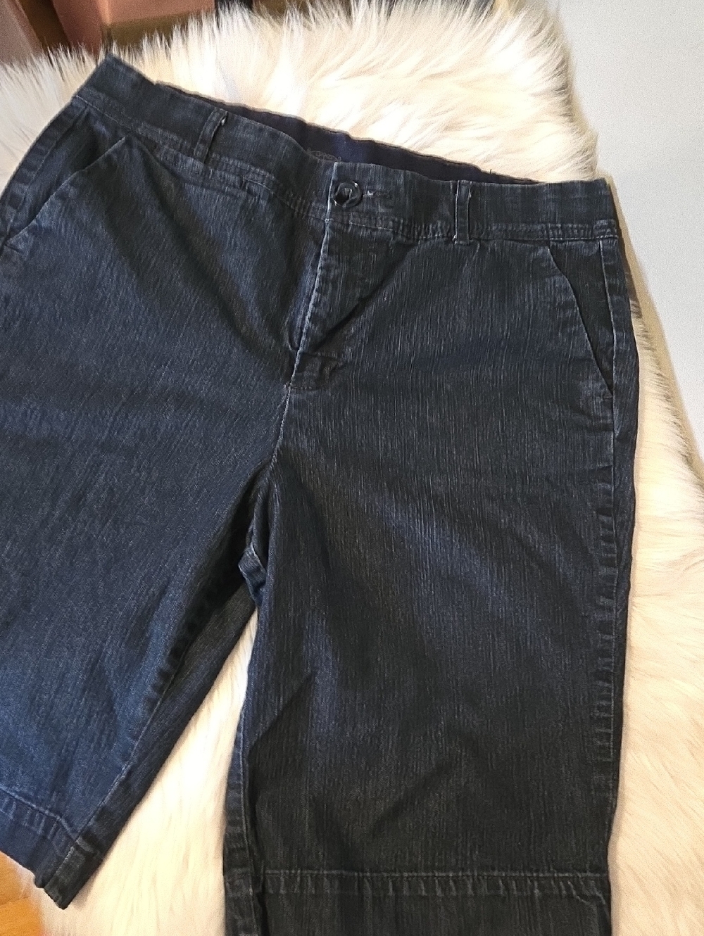 Christopher & Banks Dark Navy Denim Shorts
